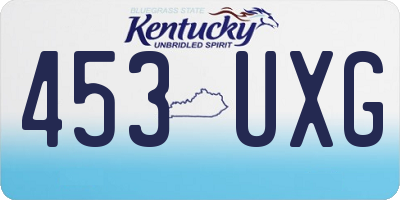 KY license plate 453UXG