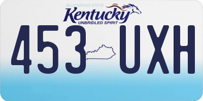 KY license plate 453UXH