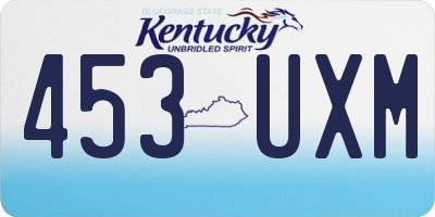 KY license plate 453UXM