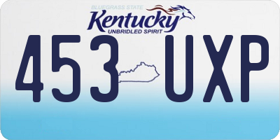 KY license plate 453UXP