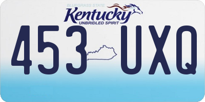KY license plate 453UXQ