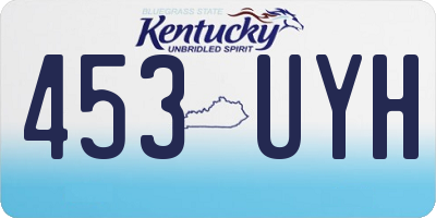 KY license plate 453UYH