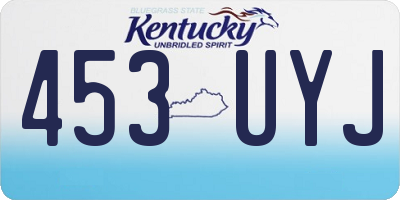 KY license plate 453UYJ