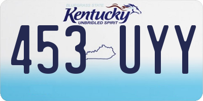 KY license plate 453UYY