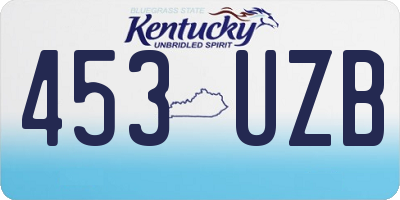 KY license plate 453UZB