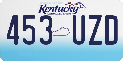 KY license plate 453UZD