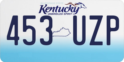 KY license plate 453UZP