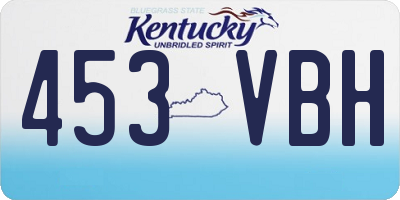 KY license plate 453VBH
