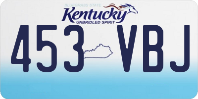KY license plate 453VBJ