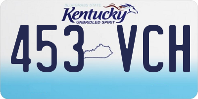 KY license plate 453VCH