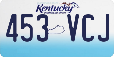 KY license plate 453VCJ