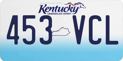 KY license plate 453VCL