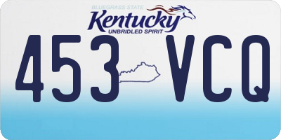 KY license plate 453VCQ