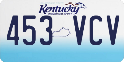 KY license plate 453VCV