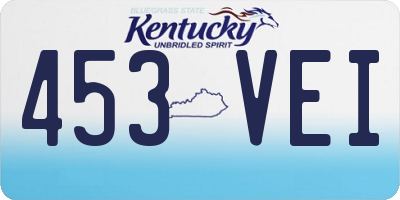 KY license plate 453VEI