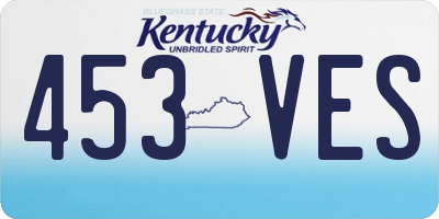 KY license plate 453VES