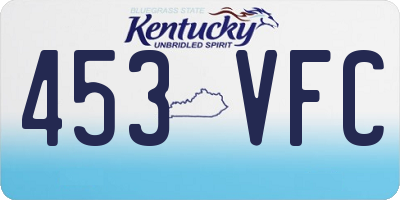 KY license plate 453VFC