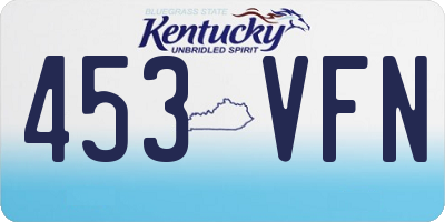 KY license plate 453VFN