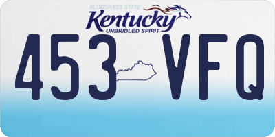 KY license plate 453VFQ