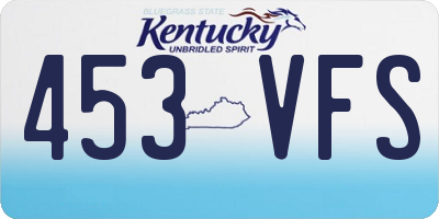 KY license plate 453VFS
