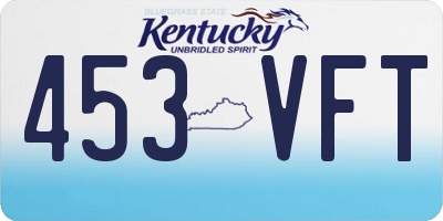KY license plate 453VFT