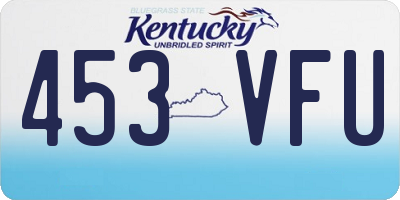 KY license plate 453VFU