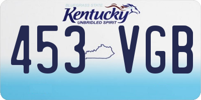 KY license plate 453VGB