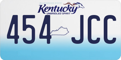 KY license plate 454JCC