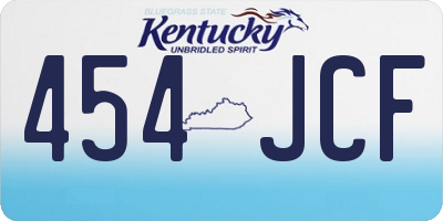 KY license plate 454JCF