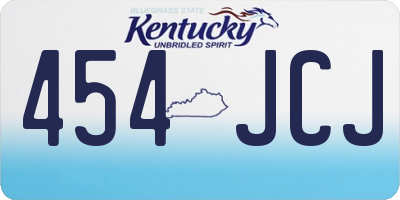 KY license plate 454JCJ