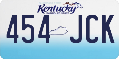 KY license plate 454JCK