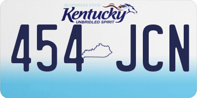 KY license plate 454JCN