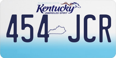 KY license plate 454JCR