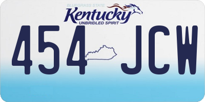 KY license plate 454JCW