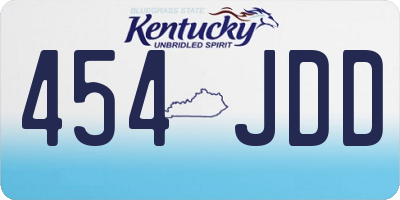 KY license plate 454JDD