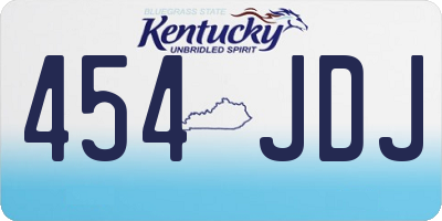 KY license plate 454JDJ