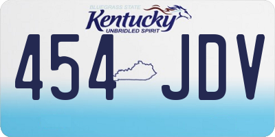 KY license plate 454JDV