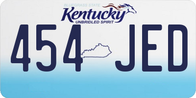 KY license plate 454JED