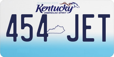 KY license plate 454JET