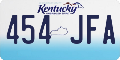 KY license plate 454JFA