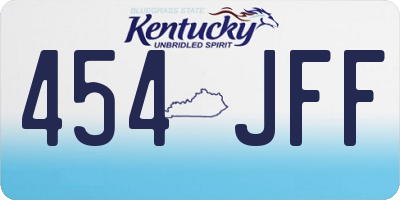 KY license plate 454JFF