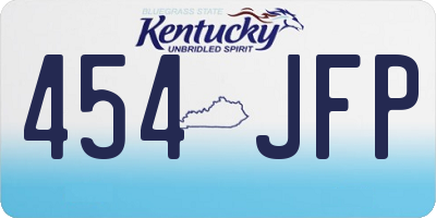 KY license plate 454JFP