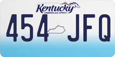 KY license plate 454JFQ
