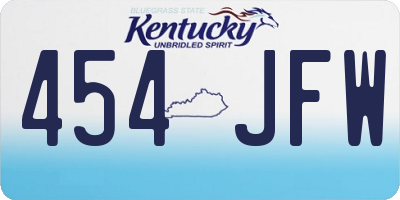 KY license plate 454JFW