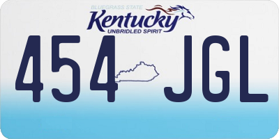 KY license plate 454JGL