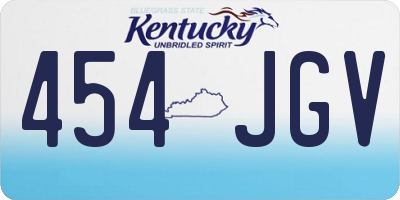 KY license plate 454JGV