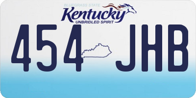 KY license plate 454JHB