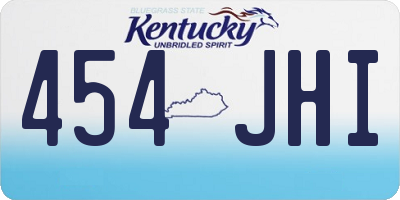 KY license plate 454JHI