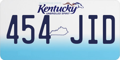 KY license plate 454JID