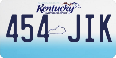 KY license plate 454JIK